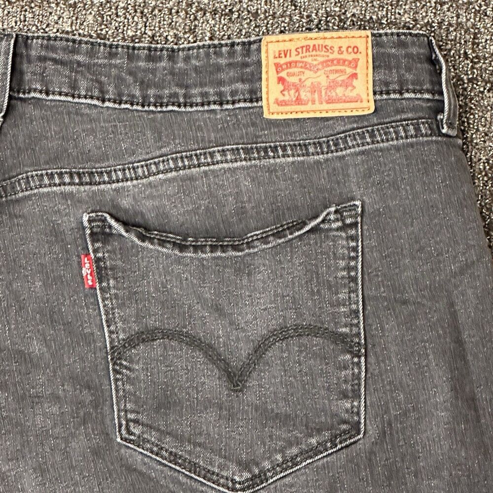 Levis 711 Jeans Womens Size 24W Black Skinny Mid‎ Rise Stretch FLAWS